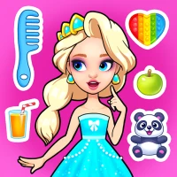 Princess girl paper House game